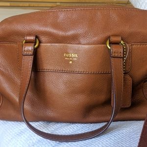 Brown Fossil satchel handbag